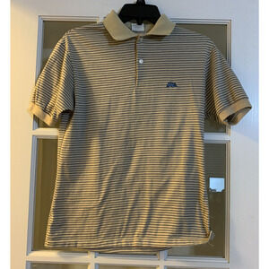 VTG Garan striped boys youth polo blue and beige collared boys size medium